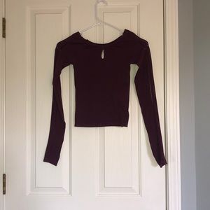 Maroon crop top
